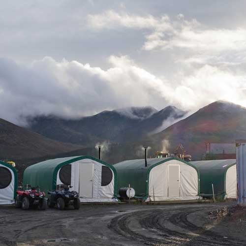Alaska Structures fabric building for geophysical exploration