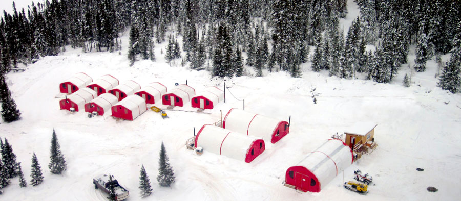 exploration-camp-at-fire-lake-in-quebec-canada-using-fabric-buildings-from-alaska-structures-1