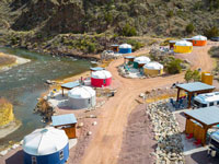 What’s your favorite yurt color? Royal Gorge Rafting and Zipline Tours in Cañon City, Colorado lets guests pick their preferred color of WeatherPort® Yurts for a unique riverside glamping experience.