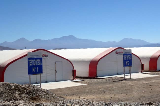 alaska-structures-core-storage-facility-1 A remote mine site in South America utilizes a series of engineered fabric buildings from Alaska Structures® to store core samples.