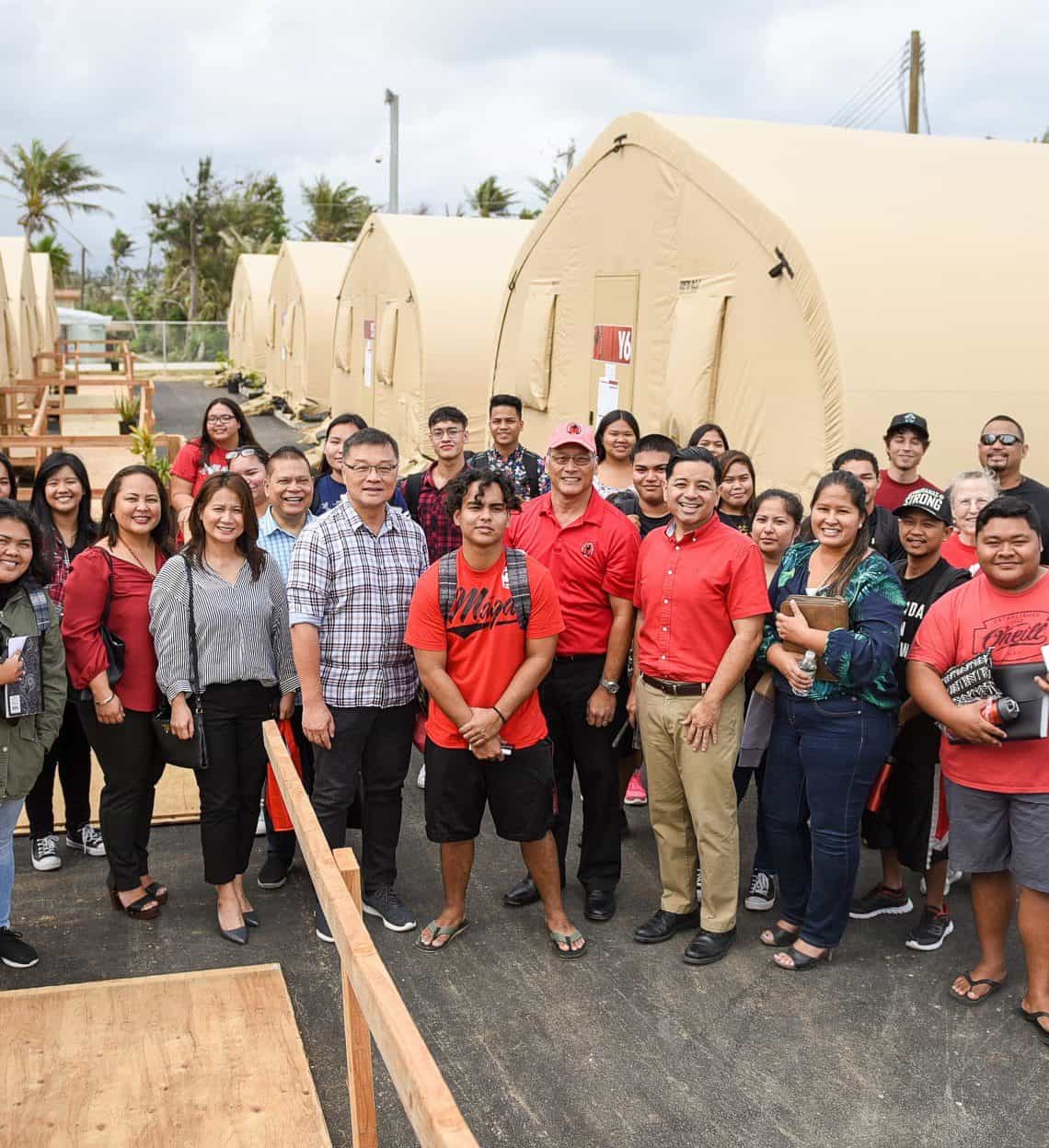 Students, teachers, and staff at Hopwood Middle School in Saipan resumed classes in modular classrooms from Alaska Structures® after Typhoon Yutu devastated the school in 2019.
