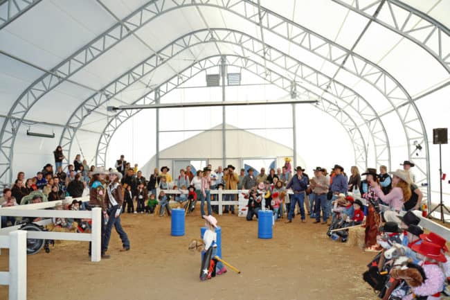 Alaska Structures recreational facility A DAGB Series™ fabric building from Alaska Structures® creates a spacious indoor play and activity facility, offering a safe and versatile environment for recreational use.