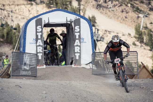 Alaska Structures start gate for mountain biking A 10' x 10' GB Series™ fabric building with custom-printed logos from Alaska Structures® offers the ideal solution for skiing and mountain bike start gates, providing a durable and branded shelter.