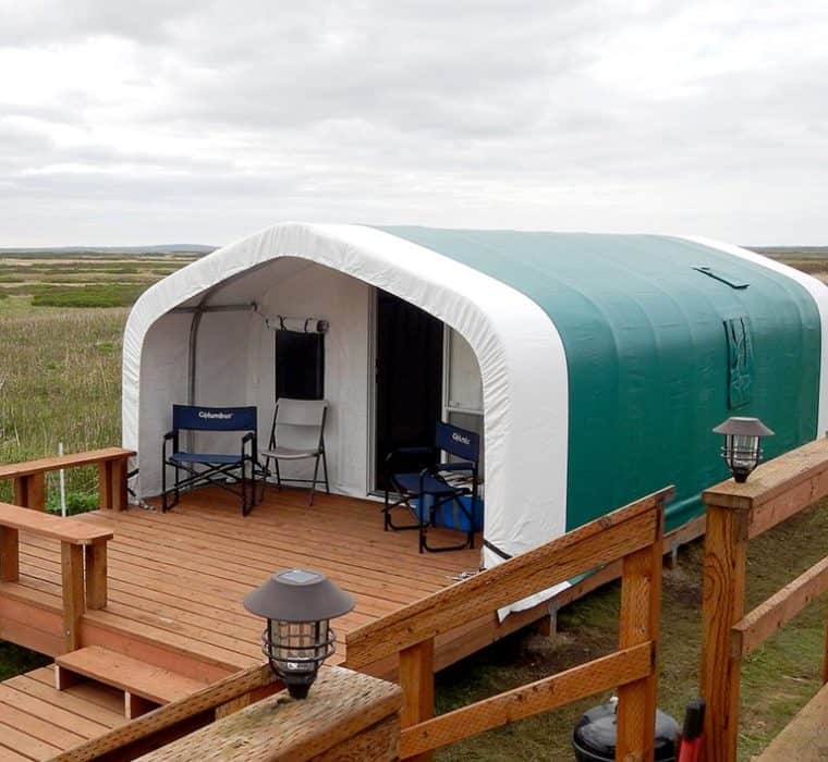 Fabric Buildings for Aleutian Island Community