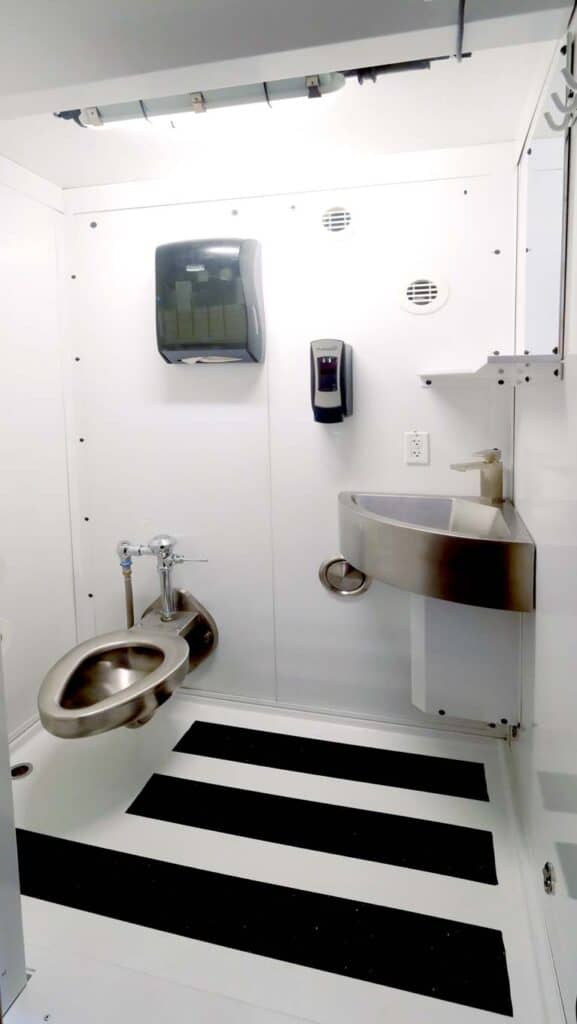 Interior of Container Latrine Unit
