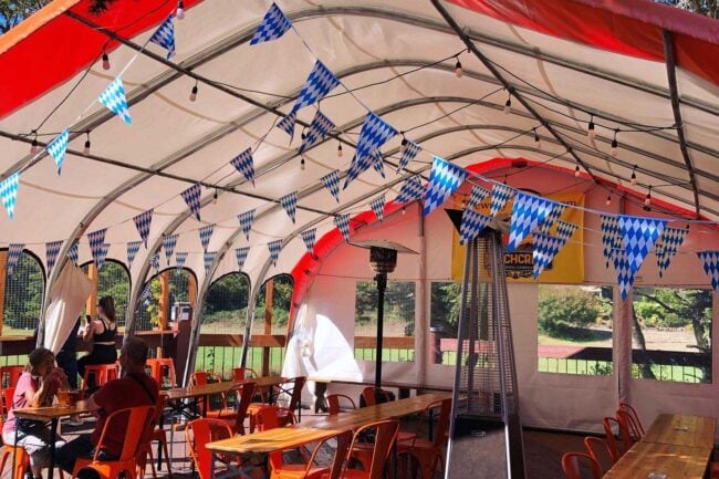 open-air-lunch-tent-from-alaska-structures-3 An open-air lunch tent using a WeatherPort® Jubilee Series™ fabric structure.