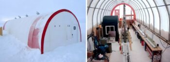 SQ Series fabric building used as an ice core drilling facility at the Amundsen-Scott South Pole Station